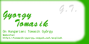 gyorgy tomasik business card